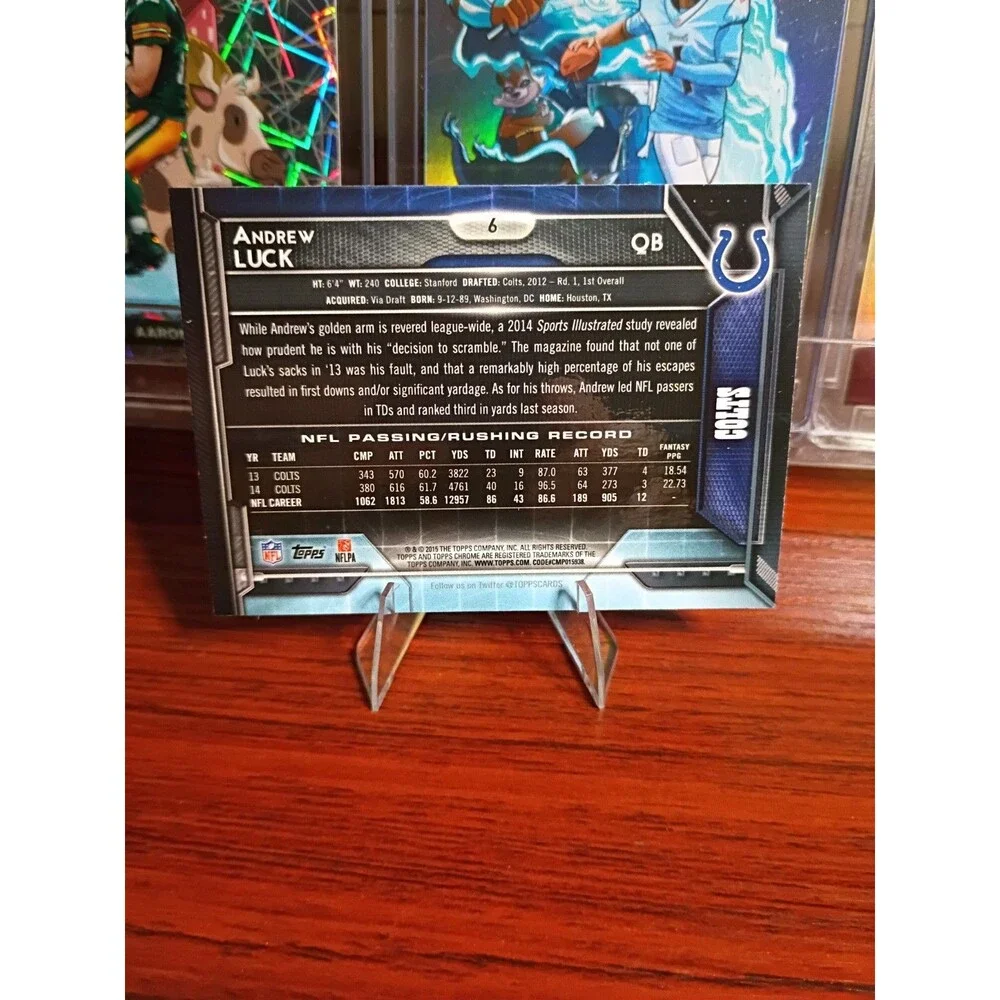 2015 Topps Chrome - Andrew Luck #6 Pulsar Refractor